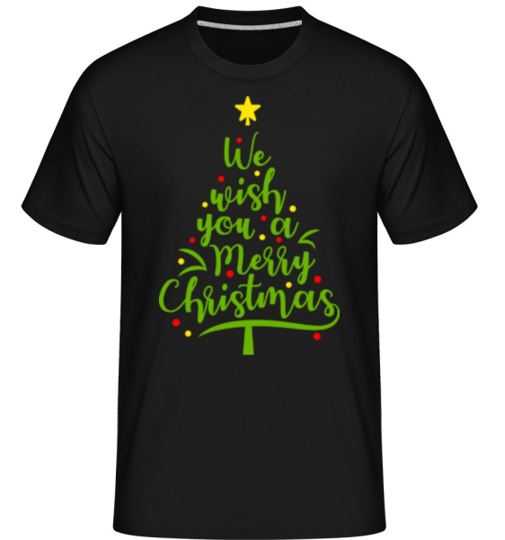 We Wish You A Merry Christmas -  Shirtinator tričko pro pány - Černá - Napřed