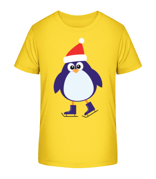 Ice Skate Penguin - Detské Bio tričko Stanley Stella - Žlutá - Napřed