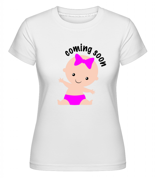 Baby Girl Oznámení -  Shirtinator tričko pro dámy - Bílá - Napřed