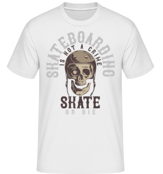 Skate Or Die -  Shirtinator tričko pro pány - Bílá - Napřed