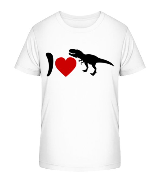 I Love T-Rex - Detské Bio tričko Stanley Stella - Bílá - Napřed