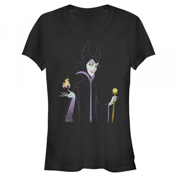 Disney - Šípková Růženka - Maleficent Minimal Maleficient - Dámské Tričko - Černá - Napřed