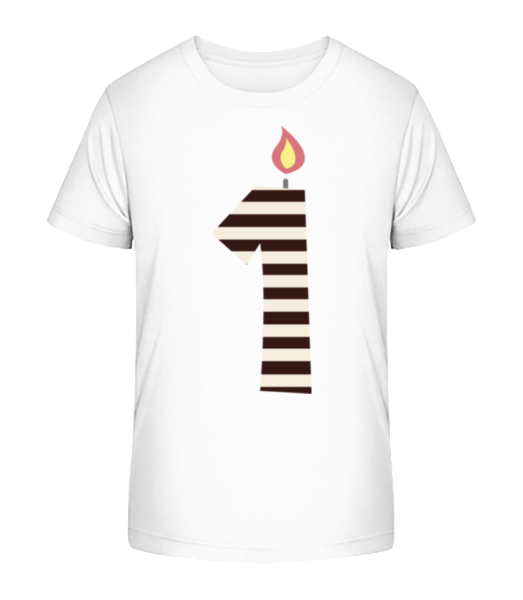 Birthday Candle - Detské Bio tričko Stanley Stella - Bílá - Napřed