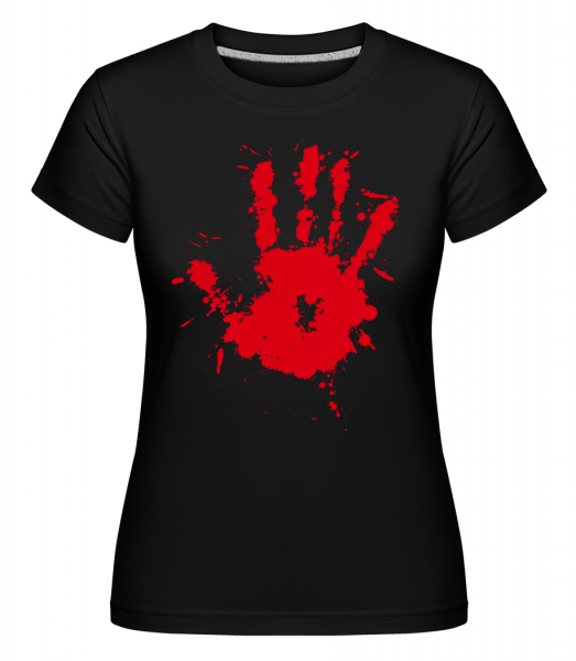 otisk Blood -  Shirtinator tričko pro dámy - Černá - Napřed
