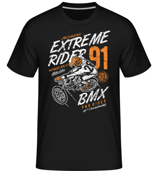 Extreme Rider -  Shirtinator tričko pro pány - Černá - Napřed