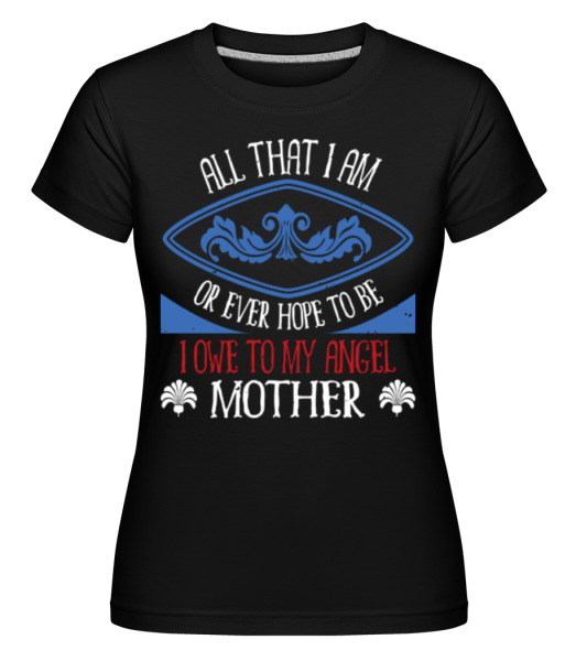 Angel Mother -  Shirtinator tričko pro dámy - Černá - Napřed