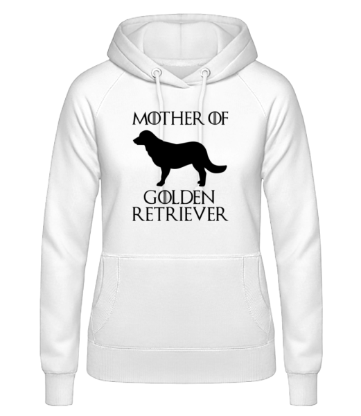 Mother Of zlatý retrívr - Dámská mikina s kapucí - Bílá - Napřed