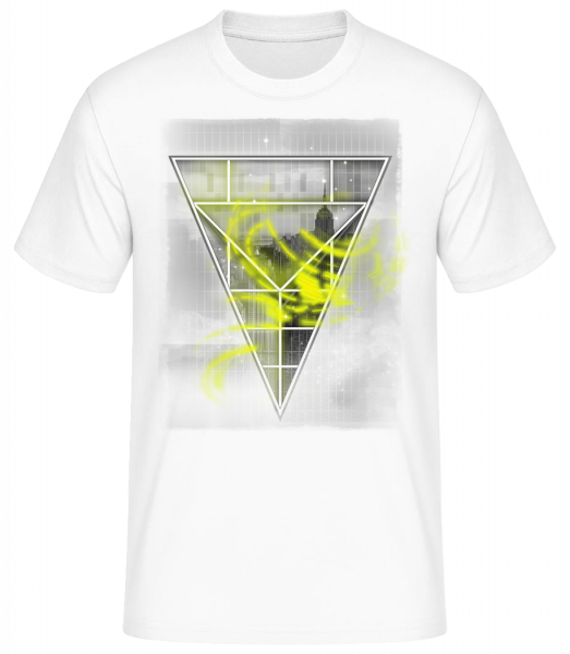 Skyline Triangle - Pánské basic tričko - Bílá - Napřed