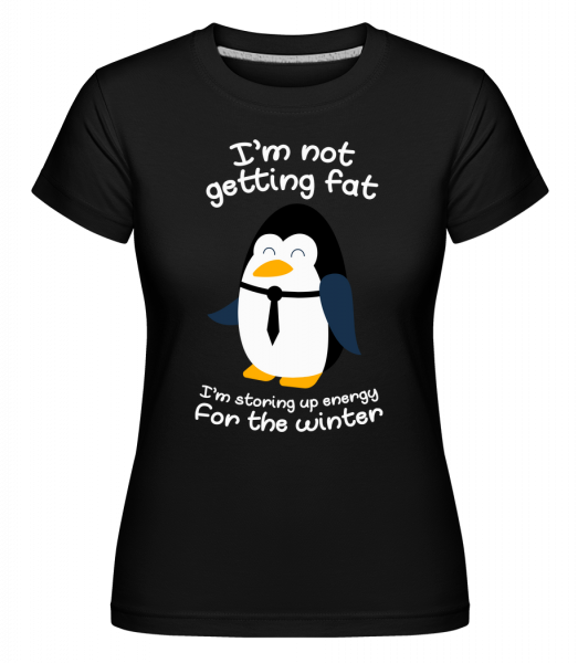 Pinguin není Fat -  Shirtinator tričko pro dámy - Černá - Napřed