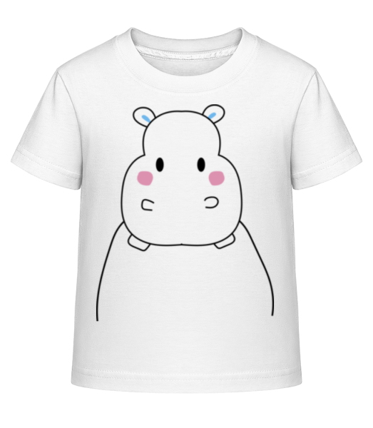 Cute Hippopotamus - Dĕtské Shirtinator tričko - Bílá - Napřed