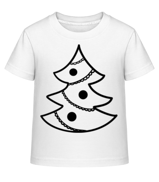Vánoční strom - Dĕtské Shirtinator tričko - Bílá - Napřed