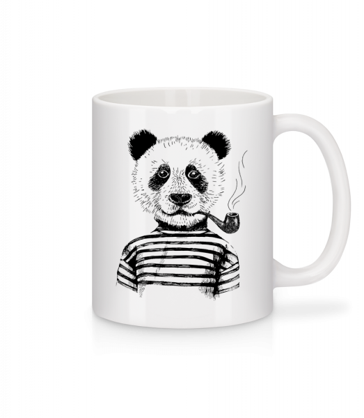 Hipster Panda - Keramický hrnek - Bílá - Napřed