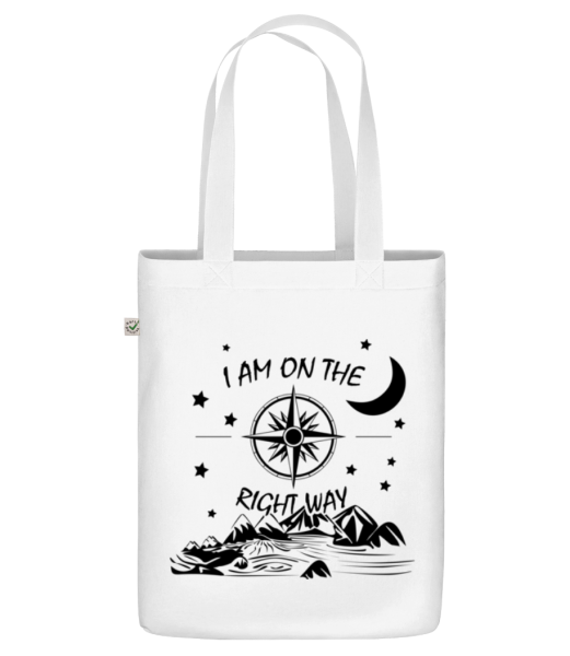 I Am na správné cestě - Organická taška - Bílá - Napřed
