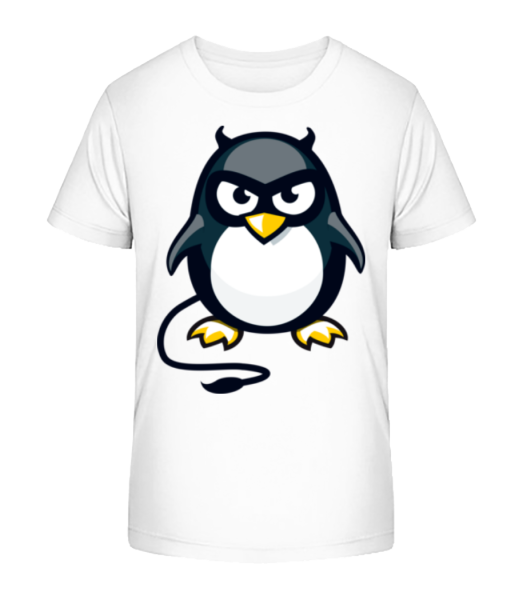 Devil Penguin - Detské Bio tričko Stanley Stella - Bílá - Napřed