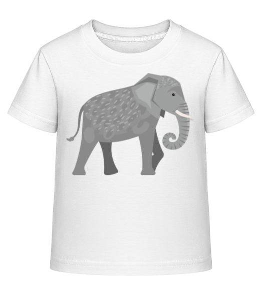 Elephant - Dĕtské Shirtinator tričko - Bílá - Napřed