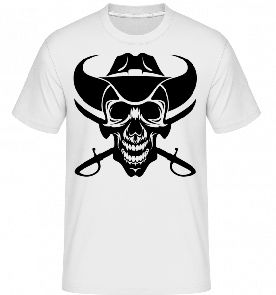 Wild West Skull -  Shirtinator tričko pro pány - Bílá - Napřed