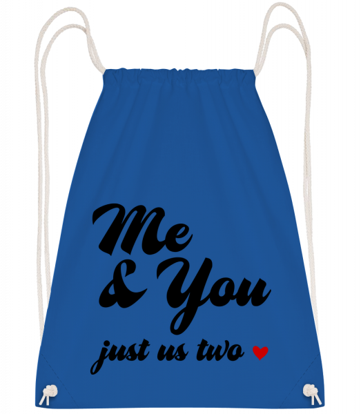 Me & You - Just Us Two - Drawstring batoh se šňůrkami - Královská modrá - Napřed