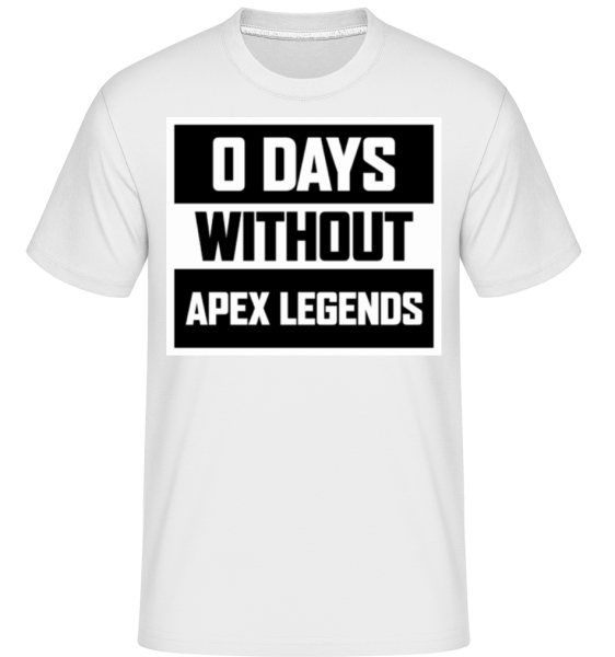 Zero Days Without Apex Legends -  Shirtinator tričko pro pány - Bílá - Napřed