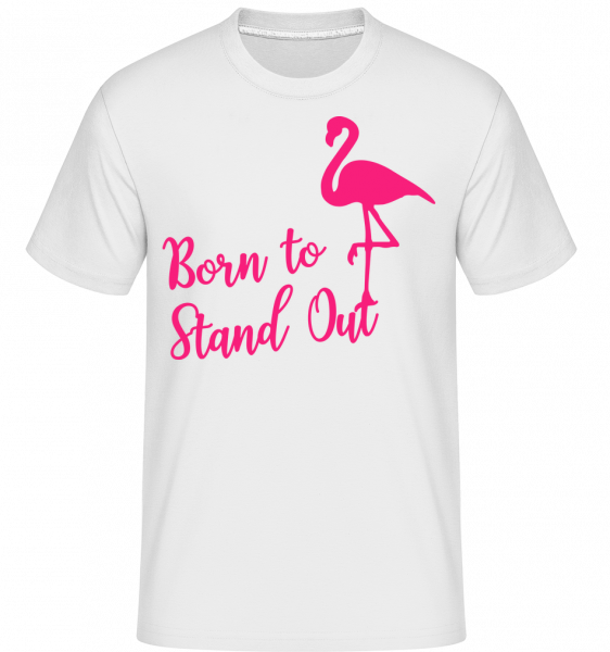 Flamingo Born vyniknout -  Shirtinator tričko pro pány - Bílá - Napřed