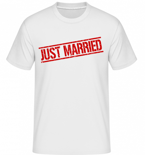 Just Married -  Shirtinator tričko pro pány - Bílá - Napřed