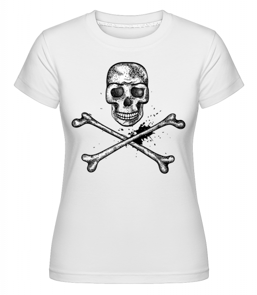 lebka Comic -  Shirtinator tričko pro dámy - Bílá - Napřed