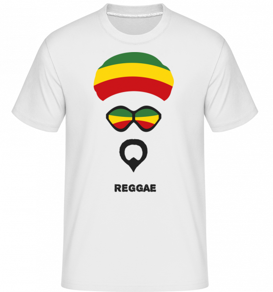 reggae Face -  Shirtinator tričko pro pány - Bílá - Napřed