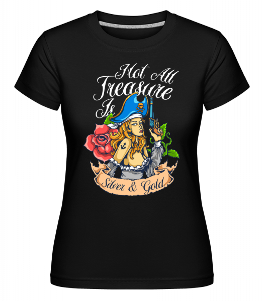 Pirate Tale -  Shirtinator tričko pro dámy - Černá - Napřed