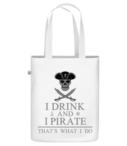 I pití a já Pirate - Organická taška - Bílá - Napřed