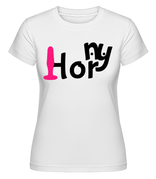 Horny Icon -  Shirtinator tričko pro dámy - Bílá - Napřed
