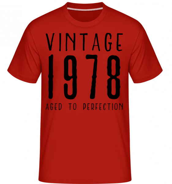 Vintage 1978 ve věku k dokonalosti -  Shirtinator tričko pro pány - Červená - Napřed