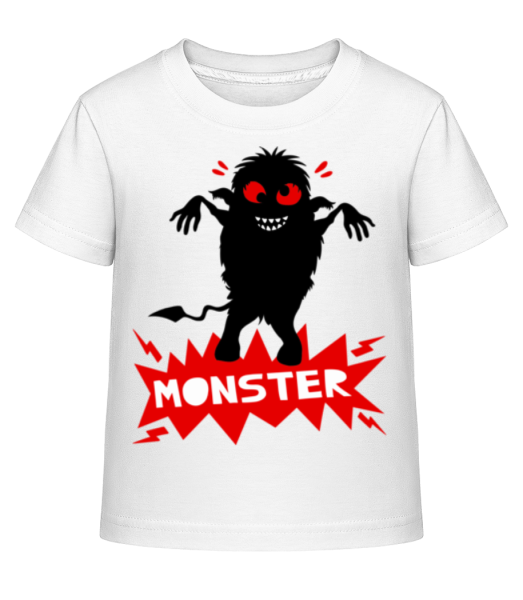 Monster - Dĕtské Shirtinator tričko - Bílá - Napřed