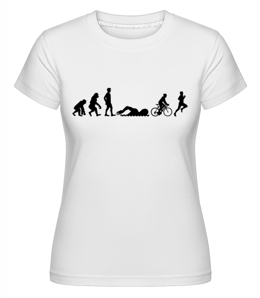 Evolution Of Triatlon -  Shirtinator tričko pro dámy - Bílá - Napřed