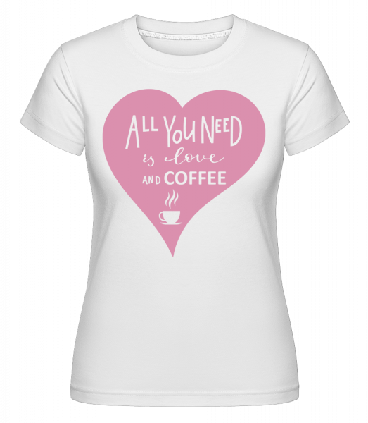 Láska a káva -  Shirtinator tričko pro dámy - Bílá - Napřed