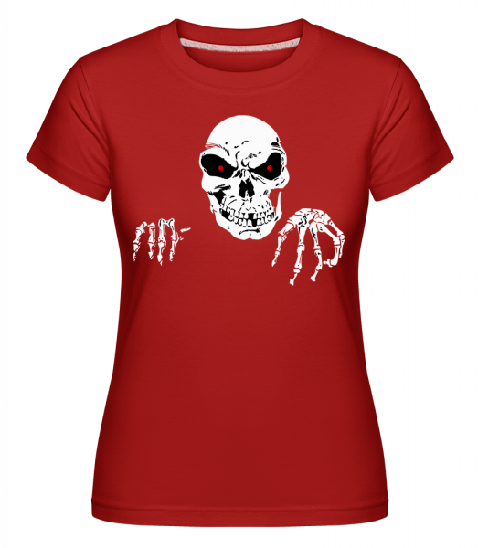 Creepy Death -  Shirtinator tričko pro dámy - Červená - Napřed