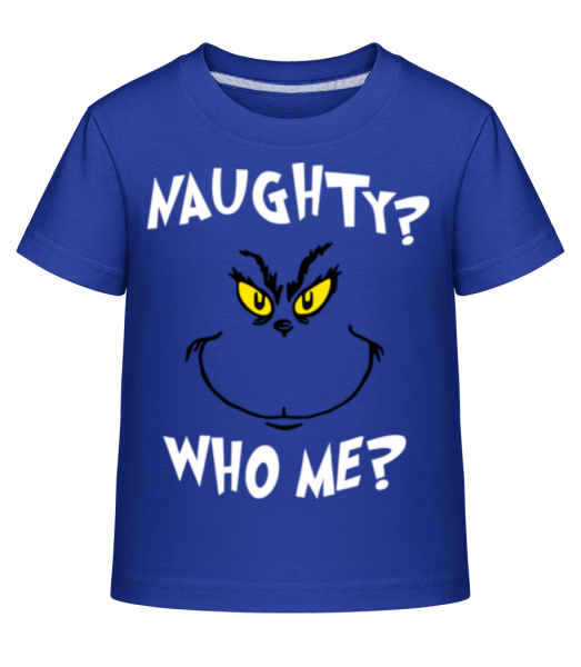 Naughty Who Me? - Dĕtské Shirtinator tričko - Královská modrá - Napřed
