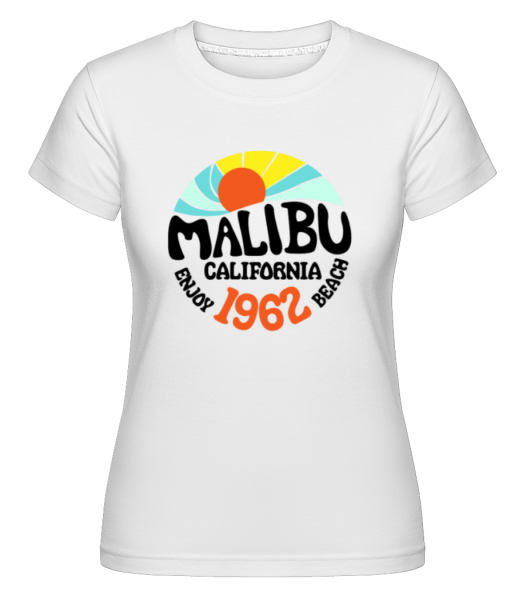 Malibu Kalifornie -  Shirtinator tričko pro dámy - Bílá - Napřed
