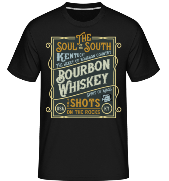 Bourbon Whiskey -  Shirtinator tričko pro pány - Černá - Napřed