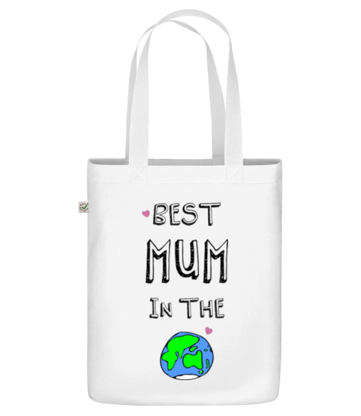 Worlds Best Mum - Organická taška - Bílá - Napřed