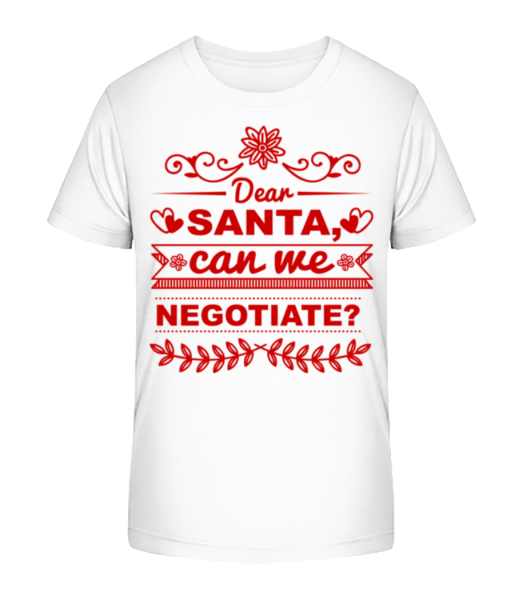 Santa Můžeme vyjednávat? - Detské Bio tričko Stanley Stella - Bílá - Napřed