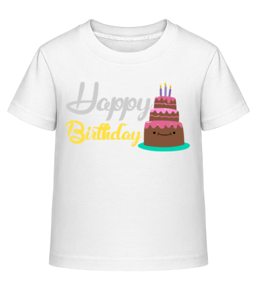 Happy Birthday Candles - Dĕtské Shirtinator tričko - Bílá - Napřed