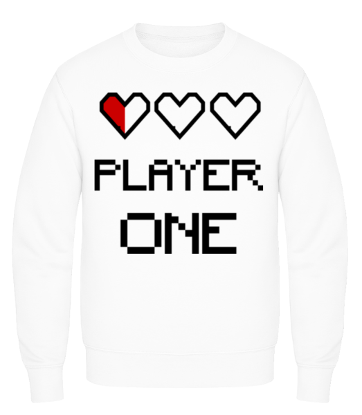 Player One - Pánská mikina - Bílá - Napřed