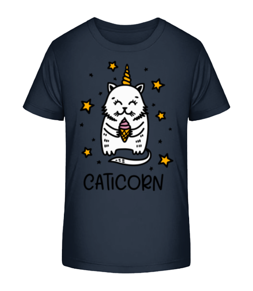 Caticorn - Detské Bio tričko Stanley Stella - Namořnická modrá - Napřed