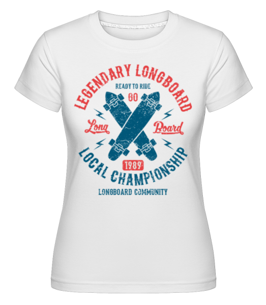 Legendary Longboard -  Shirtinator tričko pro dámy - Bílá - Napřed
