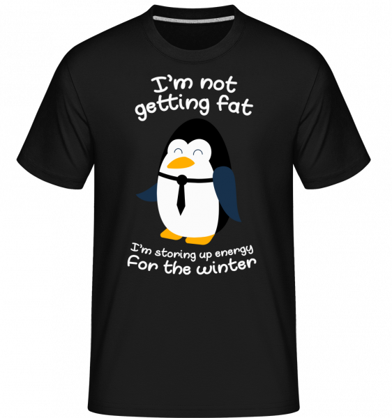 Pinguin není Fat -  Shirtinator tričko pro pány - Černá - Napřed