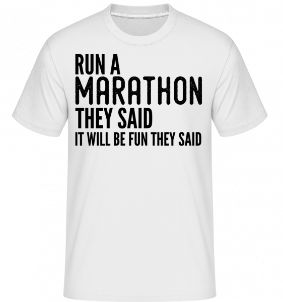 Běžet maratón -  Shirtinator tričko pro pány - Bílá - Napřed