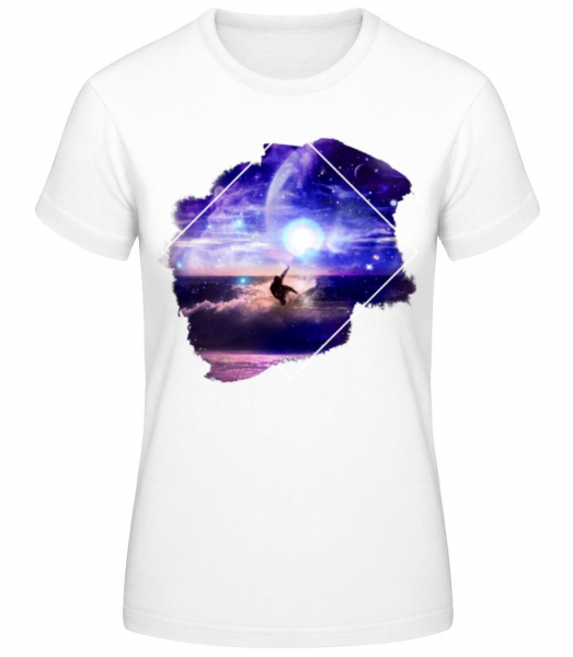 Galactic Surfer - Dámské basic tričko - Bílá - Napřed