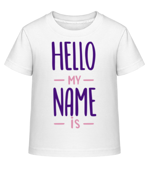 Hello My Name Is - Dĕtské Shirtinator tričko - Bílá - Napřed