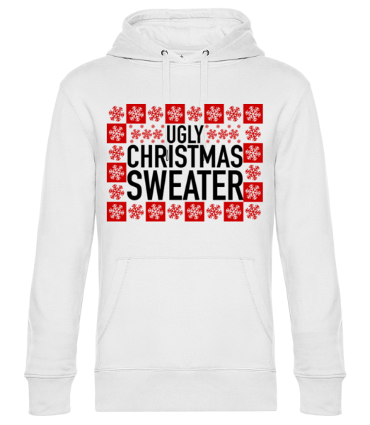 Ugly Christmas Sweater - Unisex premium mikina s kapucí - Bílá - Napřed