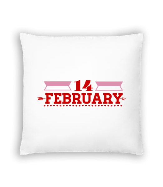 14.února Valentine - Polštář - Bílá - Napřed