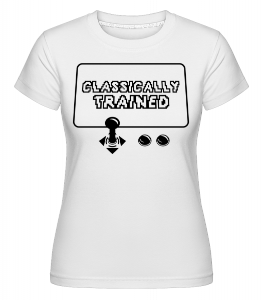 Klasicky Cvičil Gamer -  Shirtinator tričko pro dámy - Bílá - Napřed
